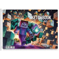   SHKOLYARYK Vázlatfüzet, spirál, A4, 100 g, 20 lap, SHKOLYARYK "Creativity"