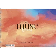   SHKOLYARYK Vázlatfüzet, spirál, A4, 150 g, 30 lap, SHKOLYARYK "Drawing Muse"