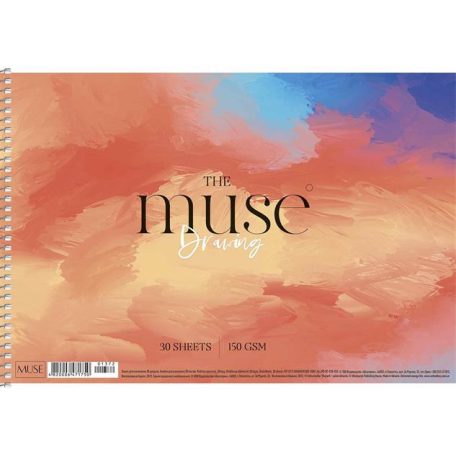 SHKOLYARYK Vázlatfüzet, spirál, A4, 150 g, 30 lap, SHKOLYARYK "Drawing Muse"