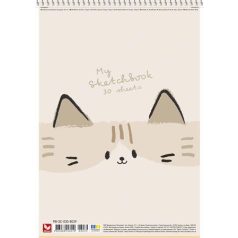   SHKOLYARYK Vázlatfüzet, spirál, A4, 120 g, 30 lap, SHKOLYARYK "My Scetchbook", vegyes