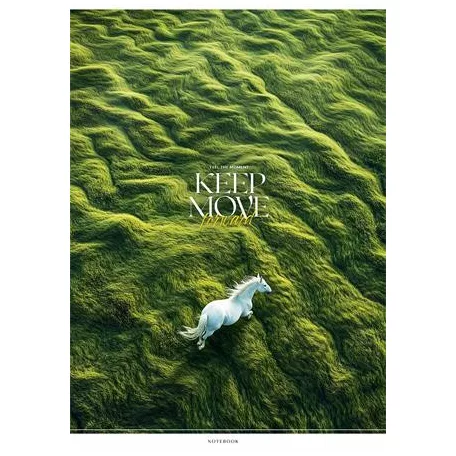 SHKOLYARYK Füzet, tűzött, A4, kockás, 40 lap, SHKOLYARYK "Keep Move", vegyes