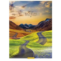  SHKOLYARYK Füzet, tűzött, A4, vonalas, 40 lap, SHKOLYARYK "The Elegant Roads", vegyes