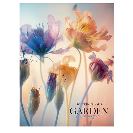 SHKOLYARYK Füzet, tűzött, A5, kockás, 48 lap, SHKOLYARYK "Garden", vegyes