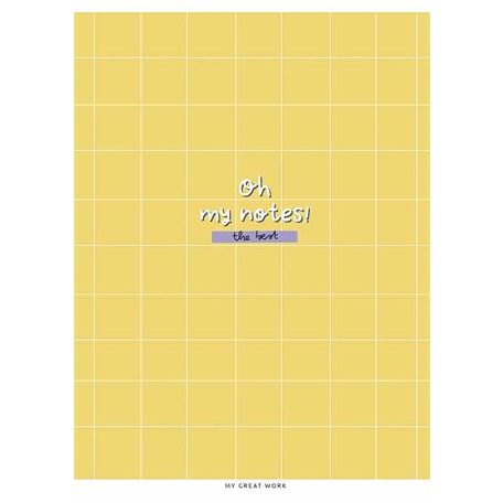 SHKOLYARYK Füzet, tűzött, A5, kockás, 48 lap, SHKOLYARYK "Oh my notes", vegyes