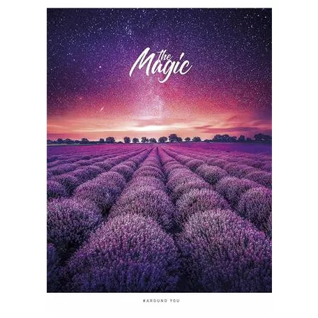 SHKOLYARYK Füzet, tűzött, A5, kockás, 48 lap, SHKOLYARYK "The Magic", vegyes