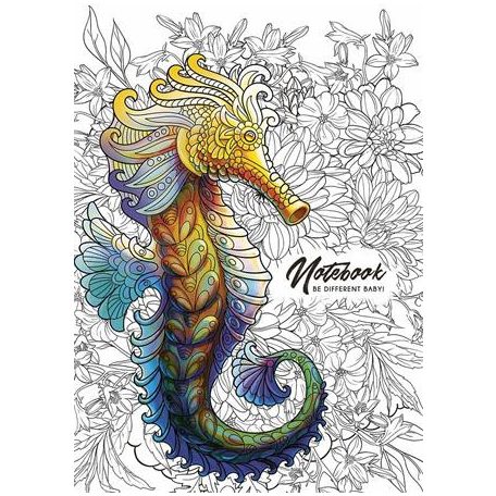 SHKOLYARYK Jegyzettömb, ragasztott, A5, vonalas, 50 lap, SHKOLYARYK "Be different", vegyes minta