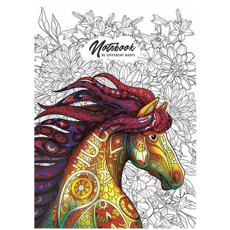 SHKOLYARYK Jegyzettömb, ragasztott, A5, vonalas, 50 lap, SHKOLYARYK "Be different", vegyes minta