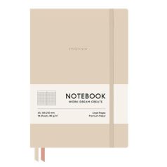   SHKOLYARYK Jegyzetfüzet, A5, kockás, 96 lap, puhafedeles, SHKOLYARYK "Genius", Latte