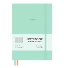   SHKOLYARYK Jegyzetfüzet, A5, kockás, 96 lap, puhafedeles, SHKOLYARYK "Genius", Türkiz