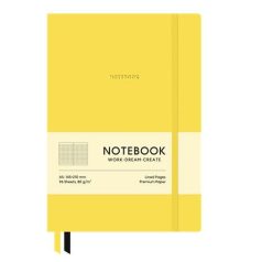   SHKOLYARYK Jegyzetfüzet, A5, kockás, 96 lap, puhafedeles, SHKOLYARYK "Genius", Citrom