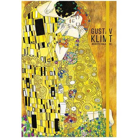 SHKOLYARYK Skiccfüzet, A5, pontrácsos, 80 lap, keményfedeles, SHKOLYARYK, "Klimt&Van Gogh", vegyes