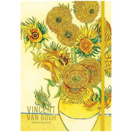 SHKOLYARYK Skiccfüzet, A5, pontrácsos, 80 lap, keményfedeles, SHKOLYARYK, "Klimt&Van Gogh", vegyes