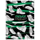 SHKOLYARYK Füzet, tűzött, A5, vonalas, 80 lap, SHKOLYARYK "Never give up", vegyes