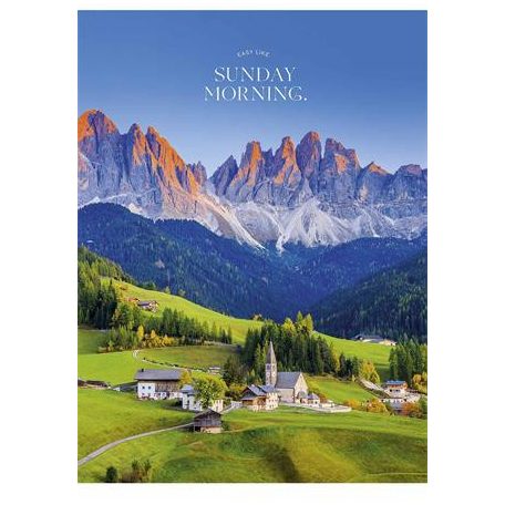 SHKOLYARYK Füzet, tűzött, A4, vonalas, 80 lap, SHKOLYARYK "Sunday Morning", vegyes