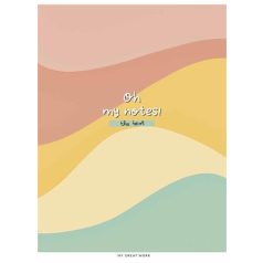   SHKOLYARYK Füzet, tűzött, A5, vonalas, 80 lap, SHKOLYARYK "Oh my notes", vegyes