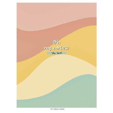 SHKOLYARYK Füzet, tűzött, A5, vonalas, 80 lap, SHKOLYARYK "Oh my notes", vegyes