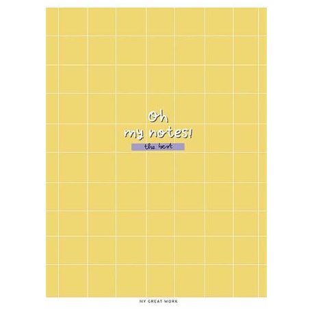 SHKOLYARYK Füzet, tűzött, A5, vonalas, 80 lap, SHKOLYARYK "Oh my notes", vegyes