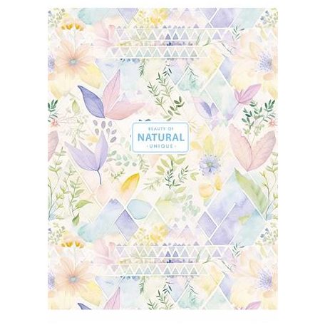 SHKOLYARYK Füzet, tűzött, A5, vonalas, 80 lap, SHKOLYARYK "Natural", vegyes