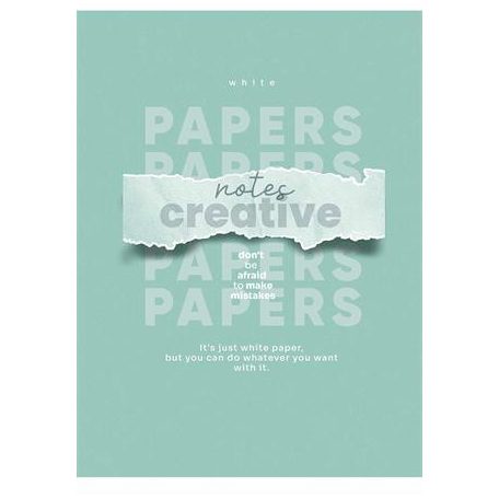 SHKOLYARYK Füzet, tűzött, A4, vonalas, 80 lap, SHKOLYARYK "Notes Creative", vegyes