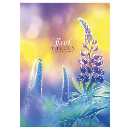 SHKOLYARYK Füzet, tűzött, A4, kockás, 80 lap, SHKOLYARYK "Floral Teory", vegyes