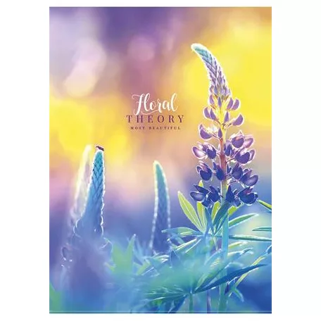 SHKOLYARYK Füzet, tűzött, A4, vonalas, 80 lap, SHKOLYARYK "Floral Teory", vegyes