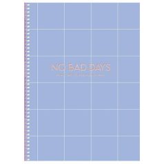   SHKOLYARYK Spirálfüzet, B5, kockás, 80 lap, keményfedeles, SHKOLYARYK "No bad days", vegyes