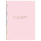 SHKOLYARYK Spirálfüzet, B5, kockás, 80 lap, keményfedeles, SHKOLYARYK "No bad days", vegyes