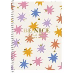   SHKOLYARYK Spirálfüzet, A5, kockás, 80 lap, SHKOLYARYK, színes minták, vegyes