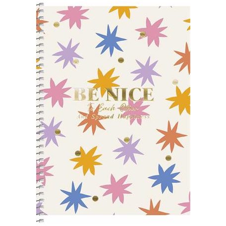 SHKOLYARYK Spirálfüzet, A5, kockás, 80 lap, SHKOLYARYK, színes minták, vegyes