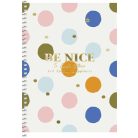 SHKOLYARYK Spirálfüzet, A5, kockás, 80 lap, SHKOLYARYK, színes minták, vegyes