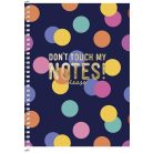 SHKOLYARYK Spirálfüzet, A5, kockás, 80 lap, SHKOLYARYK, színes minták, vegyes