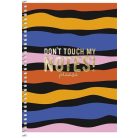 SHKOLYARYK Spirálfüzet, A5, kockás, 80 lap, SHKOLYARYK, színes minták, vegyes