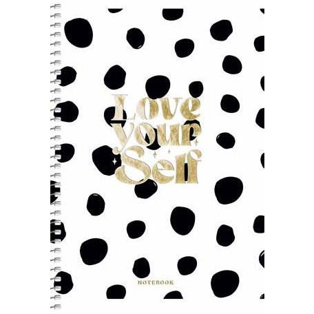 SHKOLYARYK Spirálfüzet, A5, kockás, 80 lap, SHKOLYARYK, színes minták, vegyes