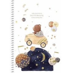   SHKOLYARYK Spirálfüzet, A5, kockás, 80 lap, SHKOLYARYK, "Made with love", vegyes