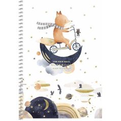   SHKOLYARYK Spirálfüzet, A5, kockás, 80 lap, SHKOLYARYK, "Made with love", vegyes