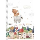 SHKOLYARYK Spirálfüzet, A5, kockás, 80 lap, SHKOLYARYK, "Made with love", vegyes