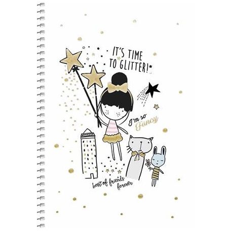 SHKOLYARYK Spirálfüzet, A5, kockás, 80 lap, SHKOLYARYK, "Made with love", vegyes