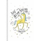 SHKOLYARYK Spirálfüzet, A5, kockás, 80 lap, SHKOLYARYK, "Made with love", vegyes