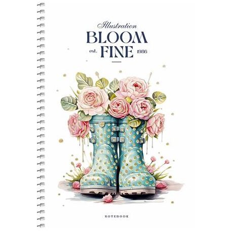 SHKOLYARYK Spirálfüzet, A5, kockás, 80 lap, SHKOLYARYK, "Made with love", vegyes