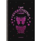 SHKOLYARYK Spirálfüzet, A5, kockás, 80 lap, SHKOLYARYK "Notebook", vegyes