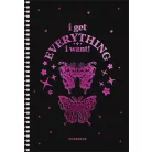 SHKOLYARYK Spirálfüzet, A5, kockás, 80 lap, SHKOLYARYK "Notebook", vegyes