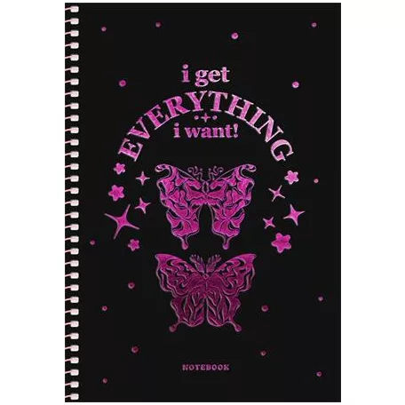 SHKOLYARYK Spirálfüzet, A5, kockás, 80 lap, SHKOLYARYK "Notebook", vegyes