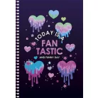 SHKOLYARYK Spirálfüzet, A5, kockás, 80 lap, SHKOLYARYK "Notebook", vegyes