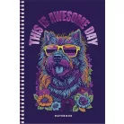 SHKOLYARYK Spirálfüzet, A5, kockás, 80 lap, SHKOLYARYK "Notebook", vegyes