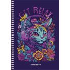 SHKOLYARYK Spirálfüzet, A5, kockás, 80 lap, SHKOLYARYK "Notebook", vegyes