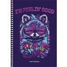 SHKOLYARYK Spirálfüzet, A5, kockás, 80 lap, SHKOLYARYK "Notebook", vegyes