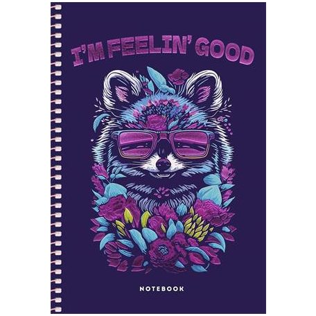 SHKOLYARYK Spirálfüzet, A5, kockás, 80 lap, SHKOLYARYK "Notebook", vegyes