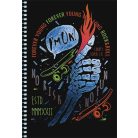 SHKOLYARYK Spirálfüzet, A5, kockás, 80 lap, SHKOLYARYK " Skate board", vegyes