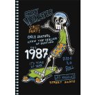 SHKOLYARYK Spirálfüzet, A5, kockás, 80 lap, SHKOLYARYK " Skate board", vegyes
