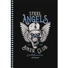 SHKOLYARYK Spirálfüzet, A5, kockás, 80 lap, SHKOLYARYK " Skate board", vegyes